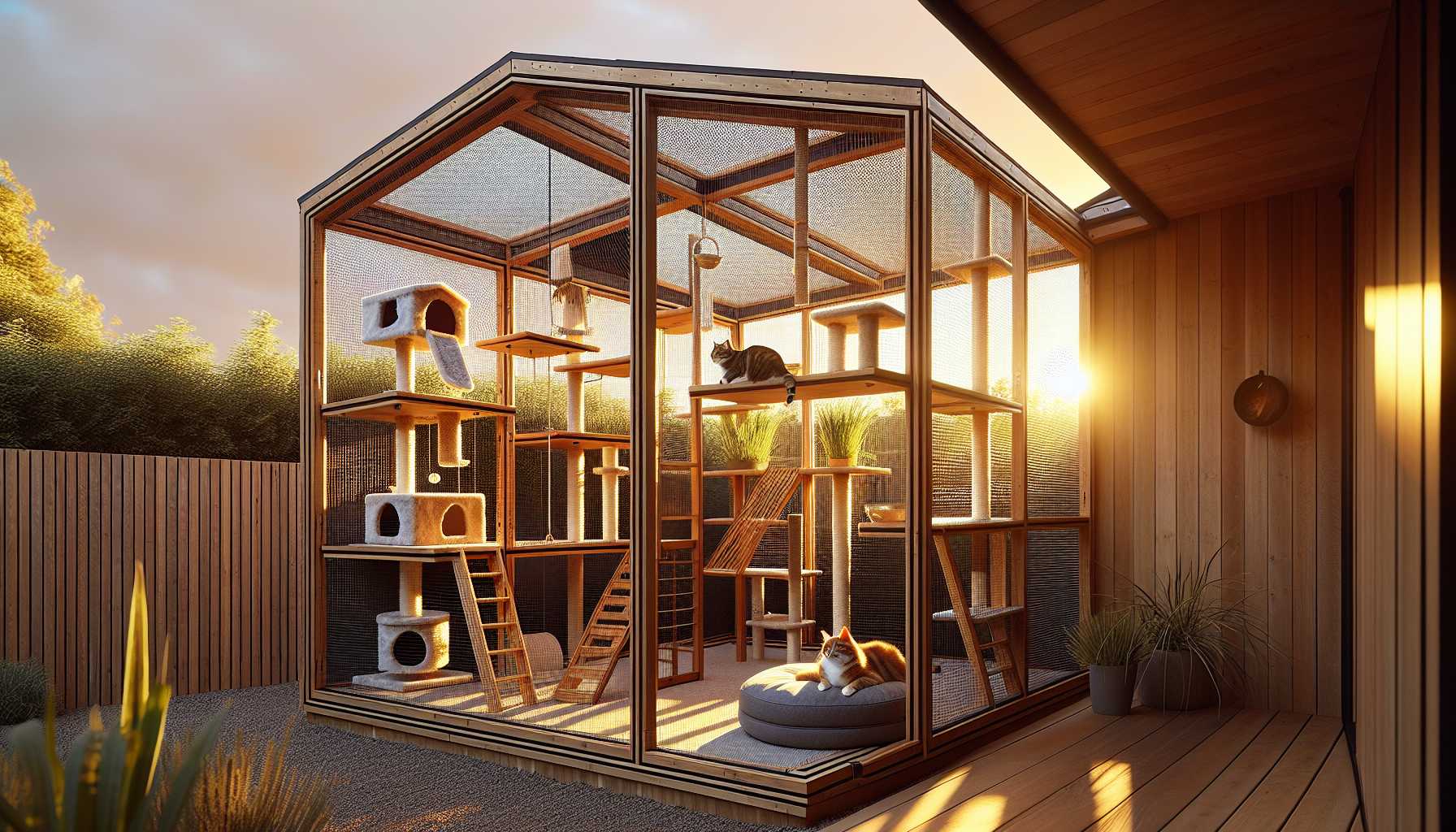 Designs Créatifs de Catio : Espaces Intérieurs et Extérieurs pour Chat