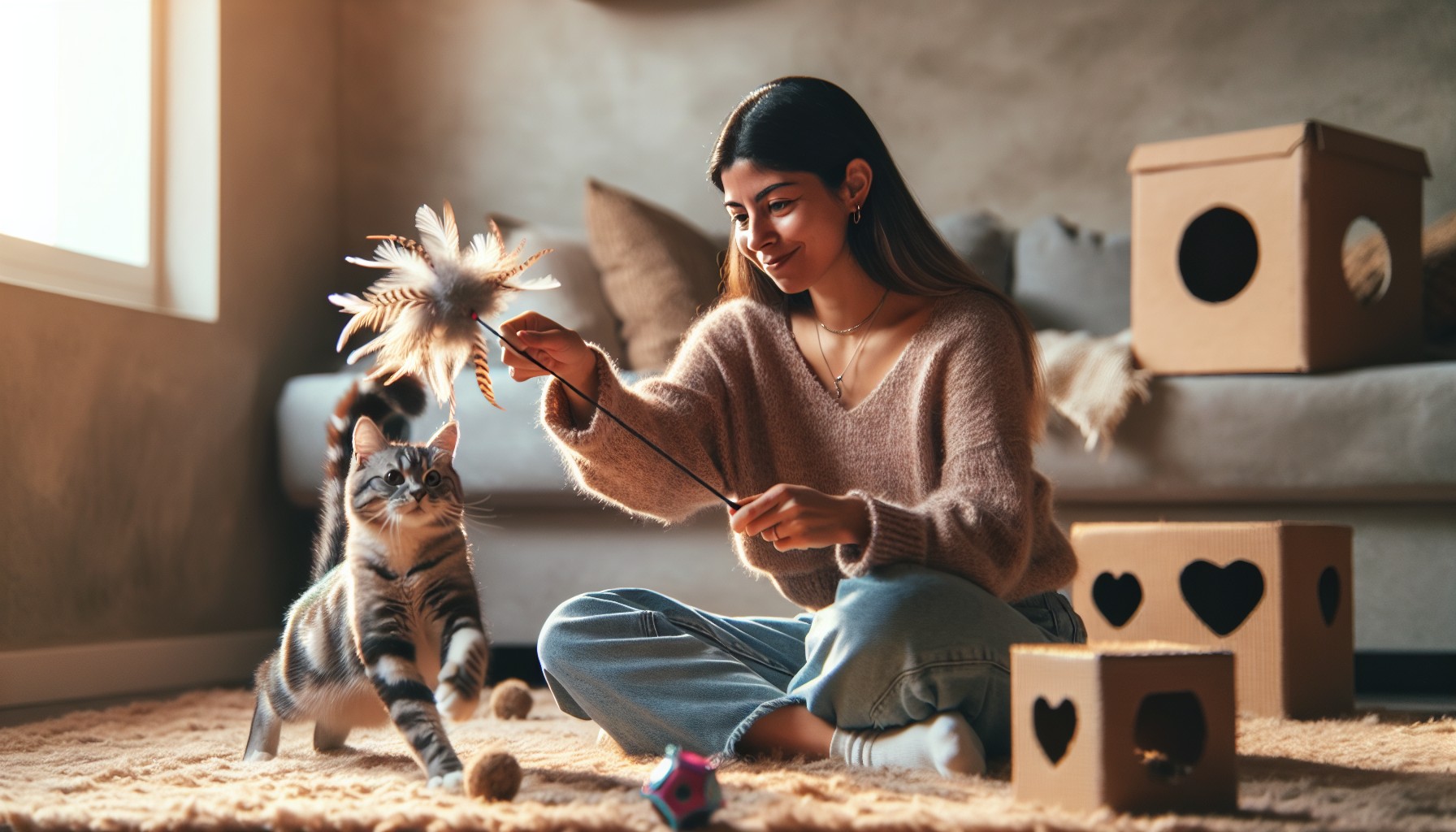 Jeux de liens affectifs captivants pour vous et votre chat