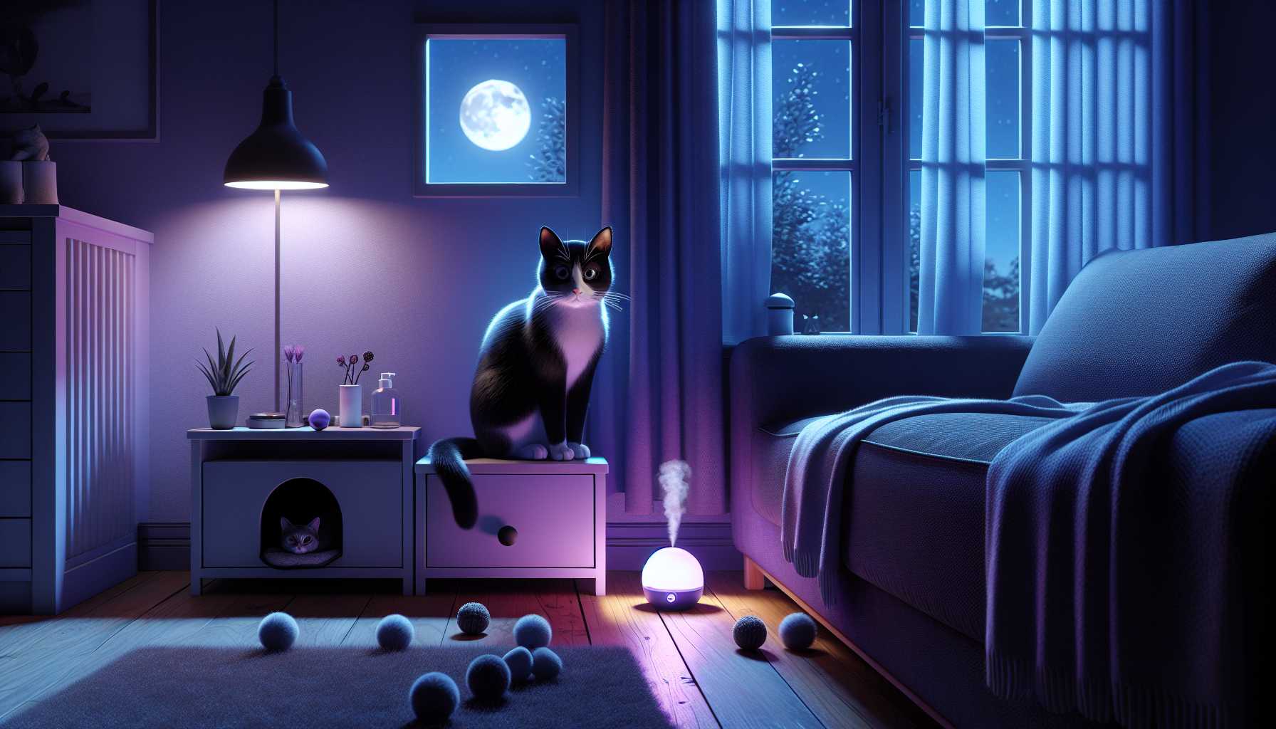Gérer l’Anxiété Nocturne chez les Chats : Faire Face au Stress du Soir