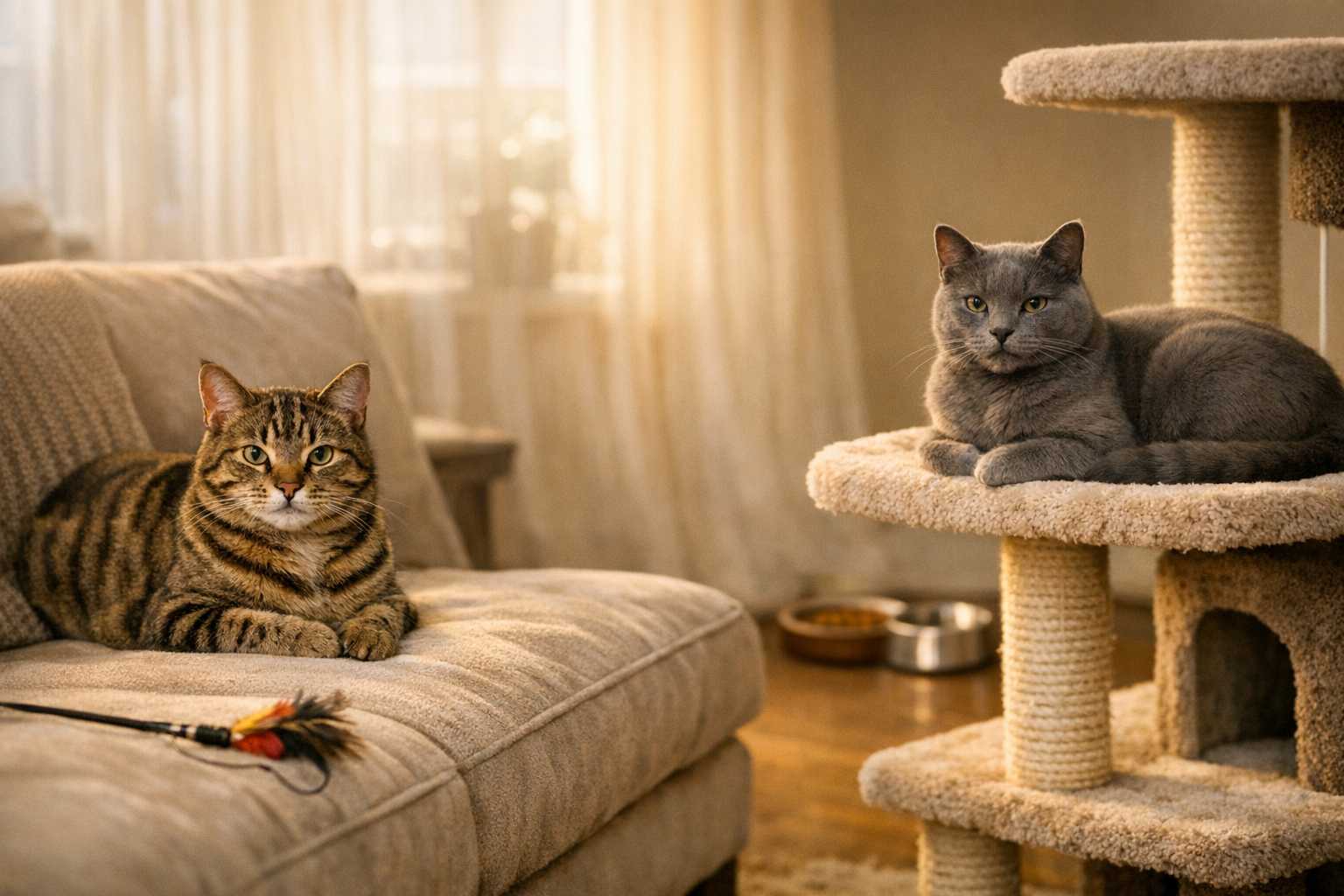 Die Bindung zwischen zwei Katzen stärken: Tägliche Gewohnheiten, die wirklich helfen